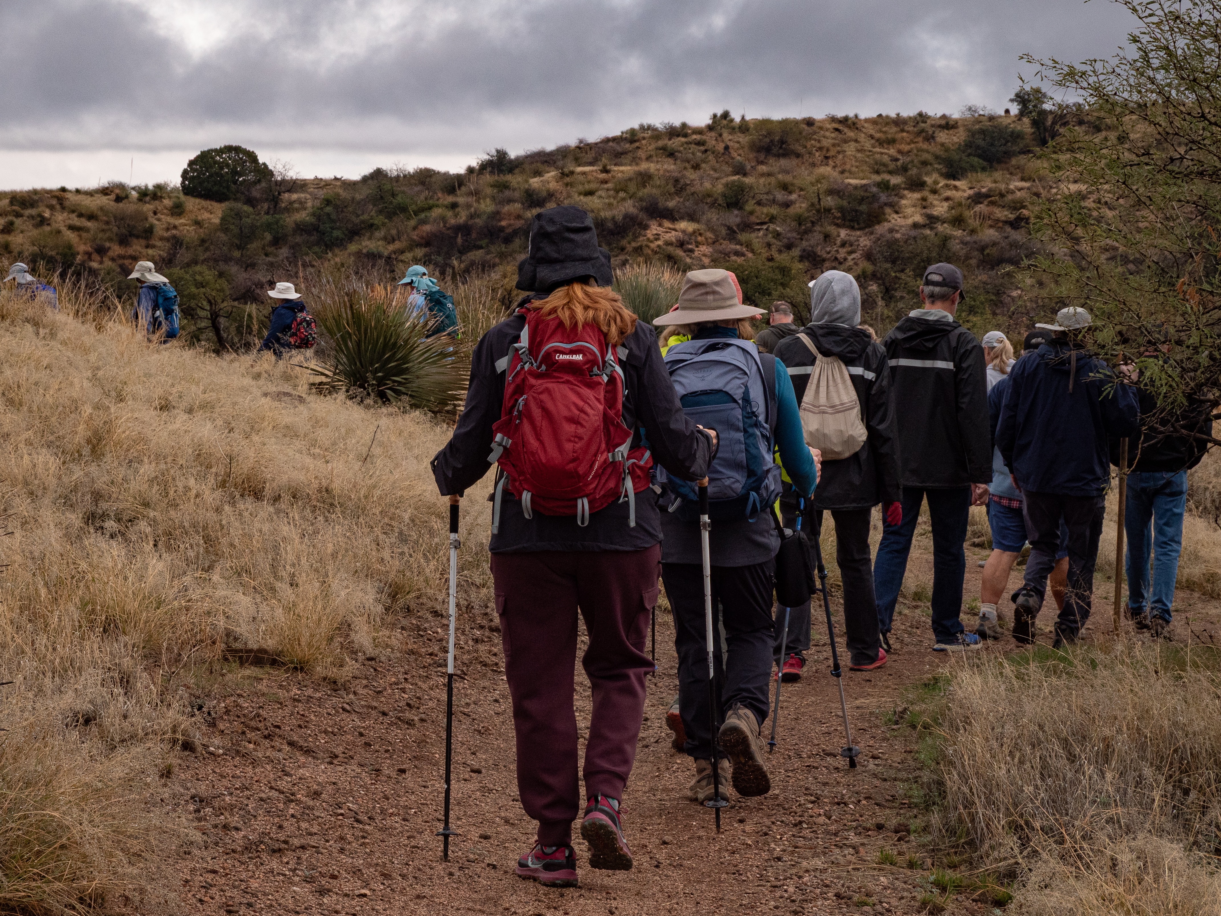 Hikers on the trail at Oracle State Park