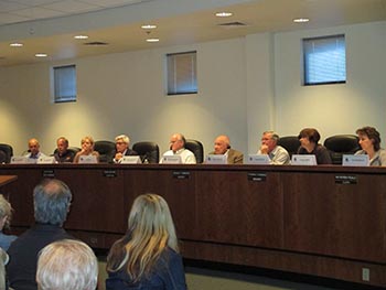 The Yarnell Hill Memorial Site Board at a meeting