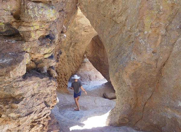 Tight rock canyon formation at Chiricahua National Monument